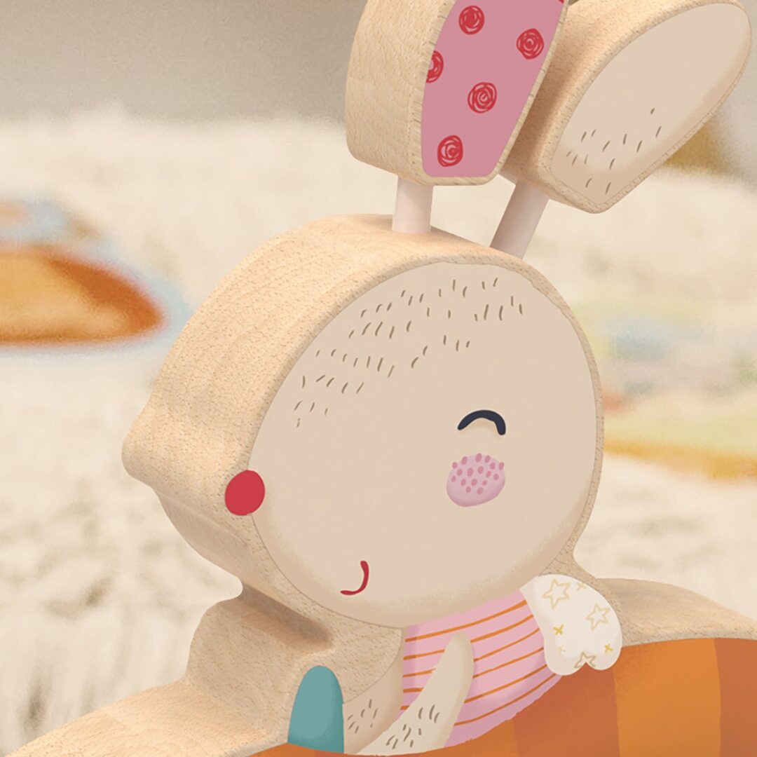 Jouet à tirer "Lapin Pipa"