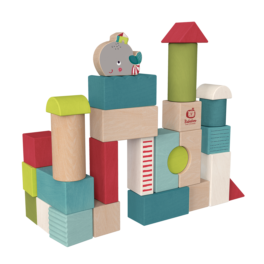 Babablocks de construction en bois "Baleine Vilma"