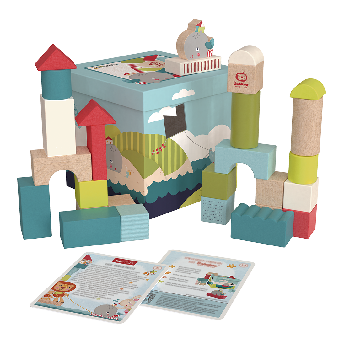 Babablocks de construction en bois "Baleine Vilma"