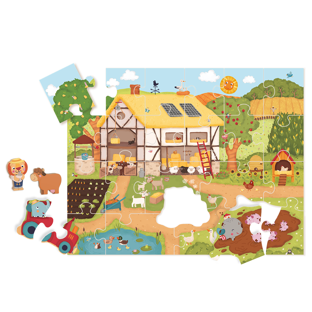 Puzzle à histoires "Ferme"