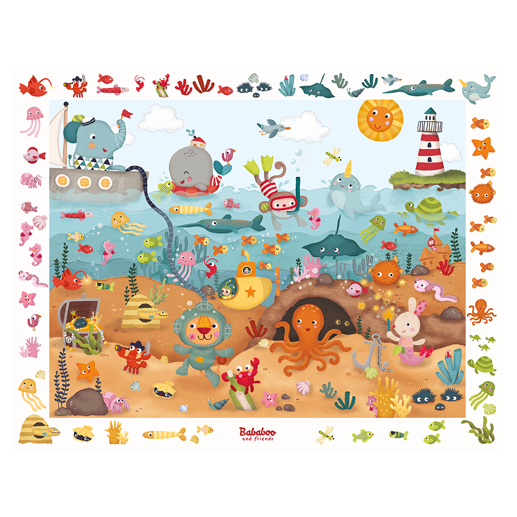 Puzzle d'objets cachés "Monde sous-marin"