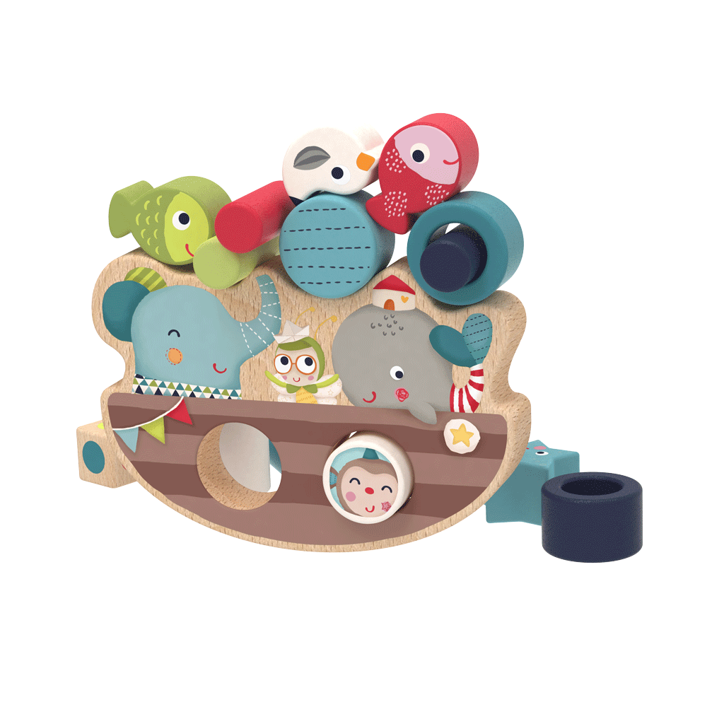 Jouet balancier "Les amis à bord"