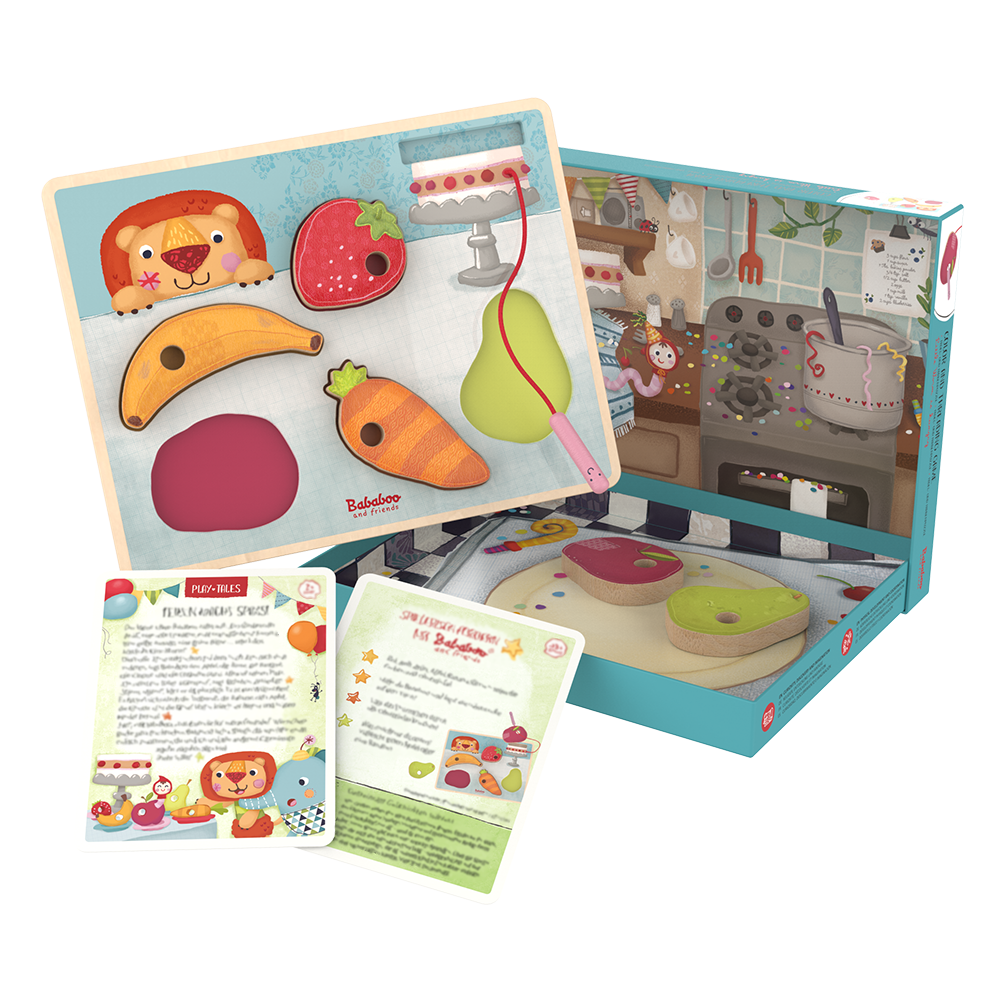 Puzzle à enfiler "Petit ver adore manger"