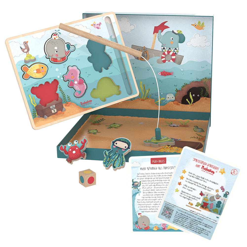 Puzzle jeu de pêche "Vilma la baleine aime la mer"