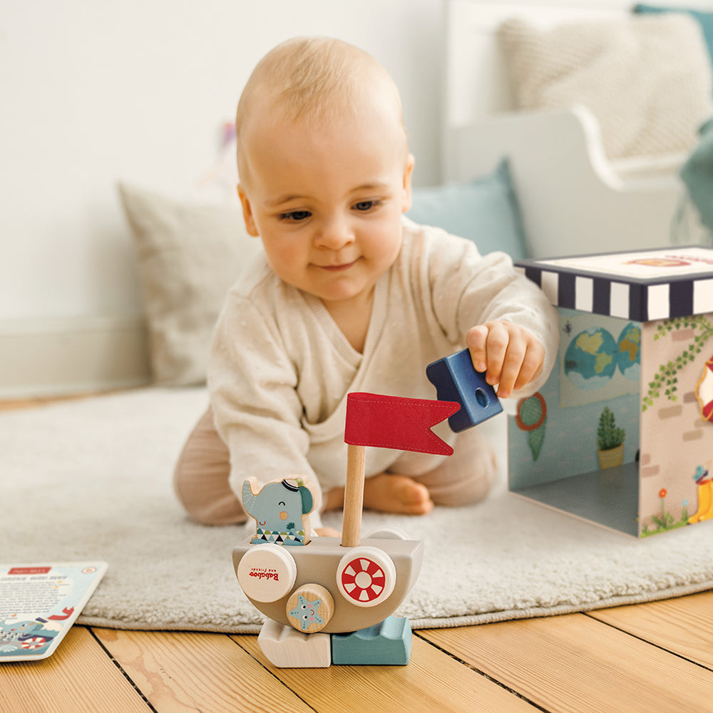 2-en-1 Jouet à empiler "L'amusante voiture-bateau de Lolo"