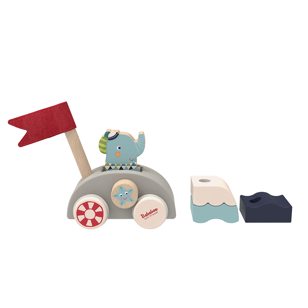 2-en-1 Jouet à empiler "L'amusante voiture-bateau de Lolo"