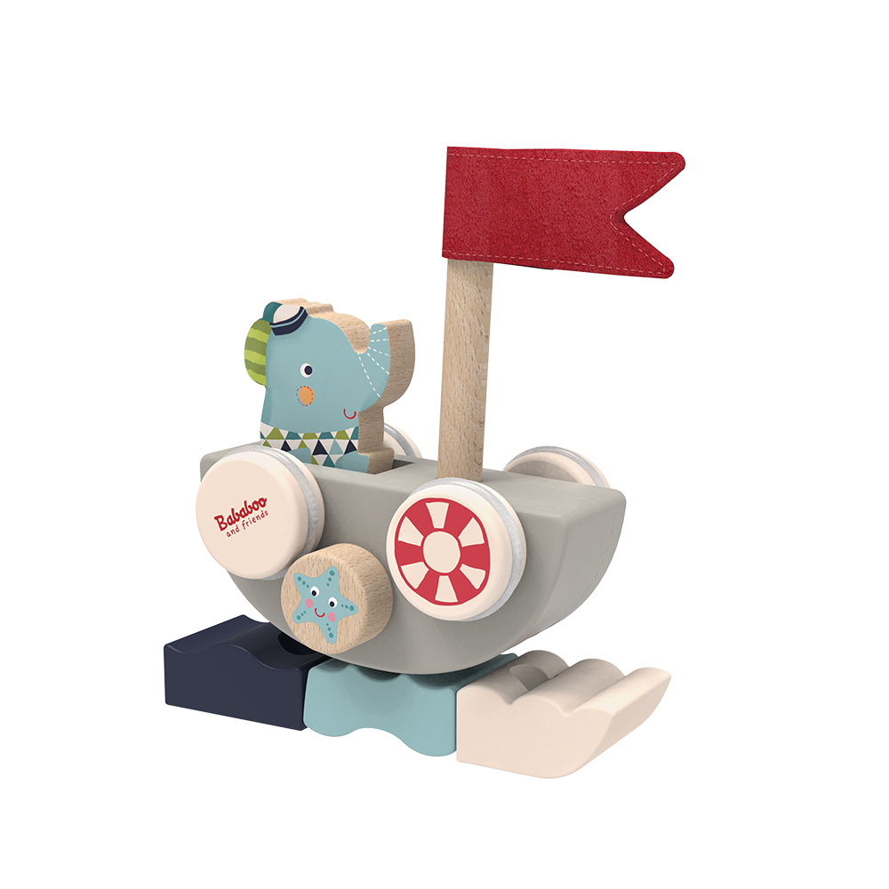 2-en-1 Jouet à empiler "L'amusante voiture-bateau de Lolo"