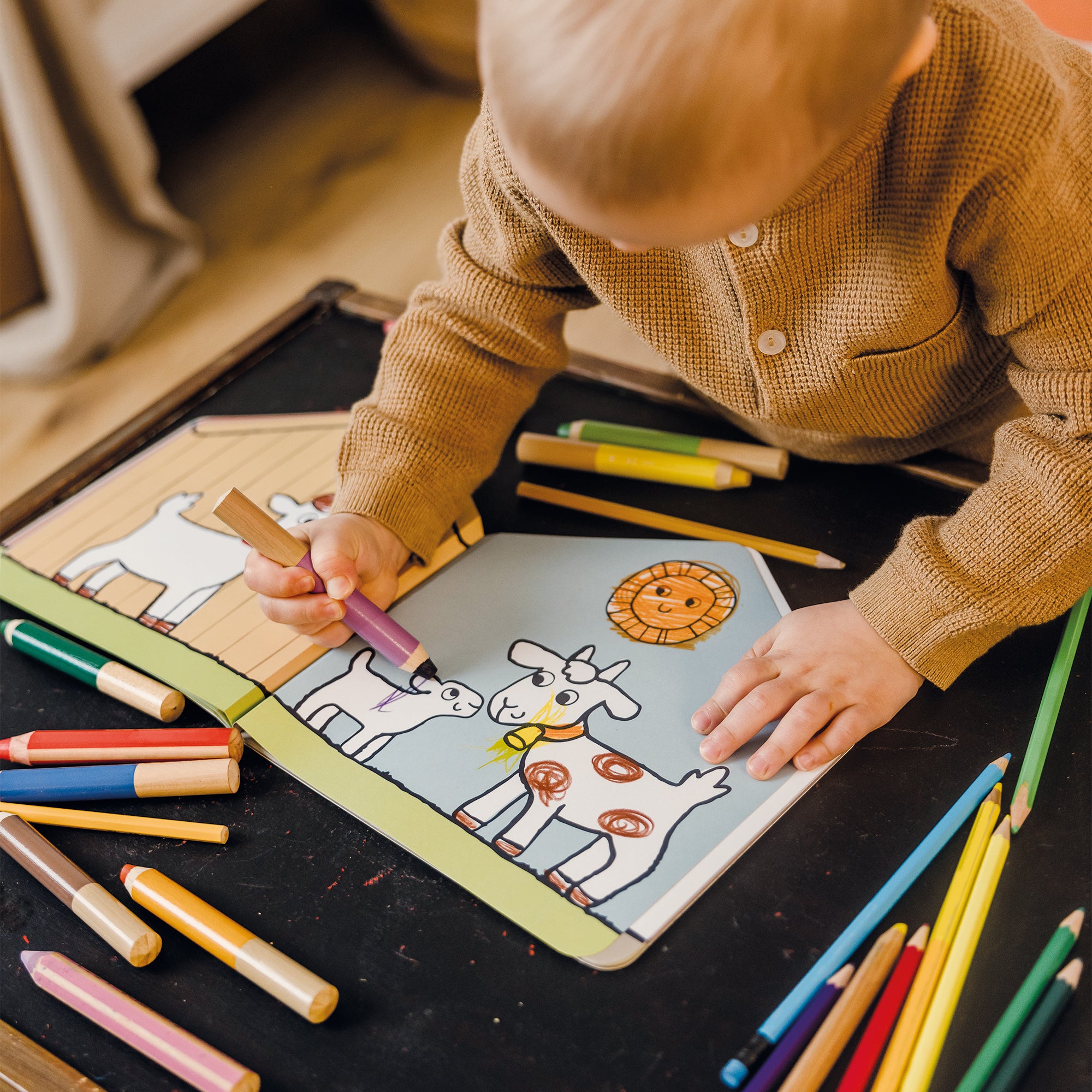 BabaBook - Livre de coloriage  "Ferme"